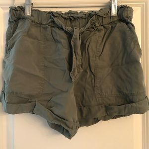 Green Aerie Paperbag Waist Tie Belt Camp Short M